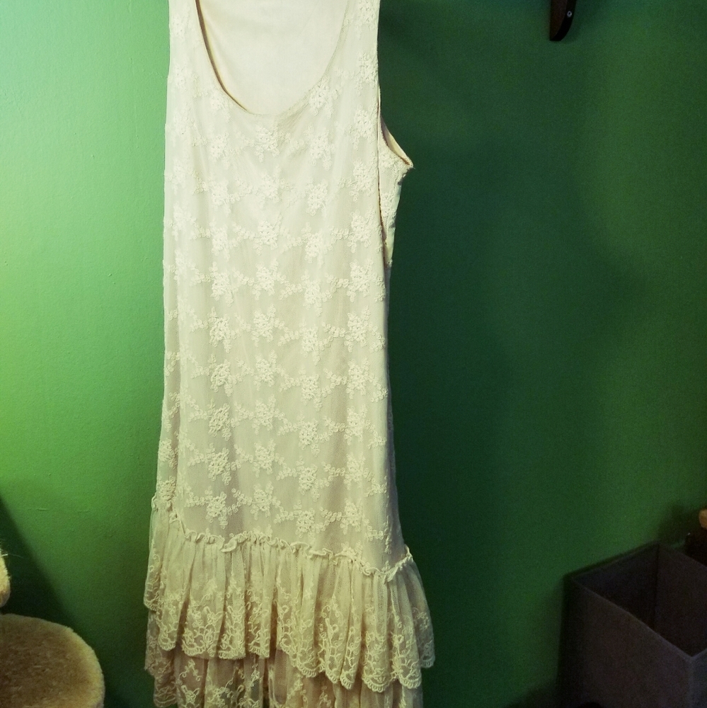 White lace dress.